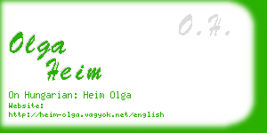 olga heim business card